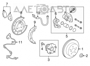 Placă de frână spate stânga Toyota Rav4 13-18