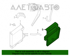 Deflectorul radiatorului pentru cutia de viteze automată Nissan Pathfinder 13-20