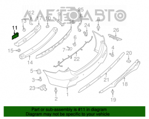 Dinte amplificatorul barei spate dreapta Nissan Pathfinder 13-20