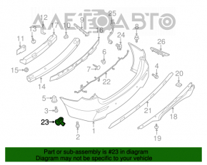 Senzor de parcare spate Infiniti JX35 QX60 13- fără inel