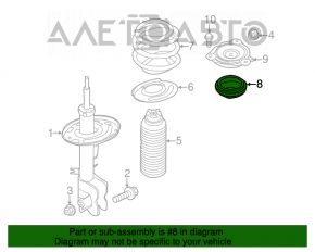 Suport amortizor față stânga Infiniti JX35 QX60 13- nou OEM original