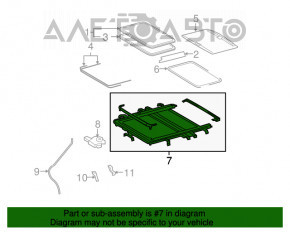 Mecanismul capacului portbagajului Toyota Highlander 08-13