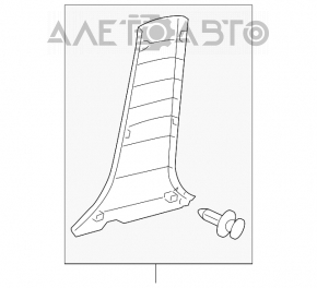 Накладка центральной стойки нижняя правая Toyota Avalon 13-18 черн