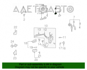 Capacul manerului exterior stânga față Toyota Highlander 01-07