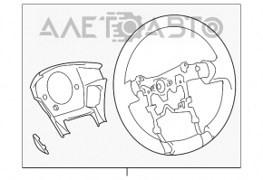Руль голый Toyota Prius 30 10-15 кожа черн