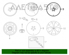 Roată de 17 inch x 7J 5*100 Toyota Prius 30 09-15 cu jantă