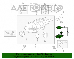 Blocul de aprindere LED dreapta pentru Toyota Prius 30 10-15