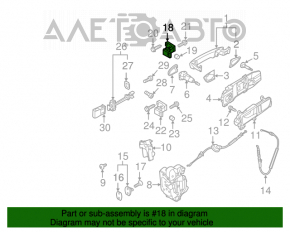 Buclele ușii din față stânga superioară VW Passat b8 16-19 SUA