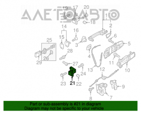 Петля двери нижняя задняя правая VW Passat b7 12-15 USA
