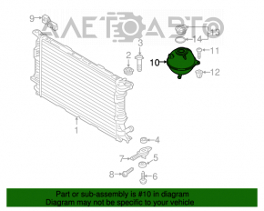 Rezervor de expansiune pentru răcire VW Passat b8 16-19 SUA cu capac și filtru nou aftermarket BORSEHUNG