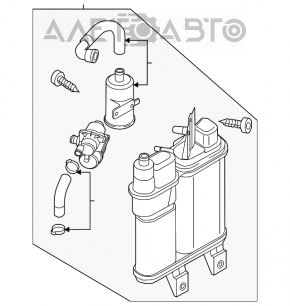 Canistra cu absorbant de carbon VW Passat b8 16-19 USA are rupt suportul