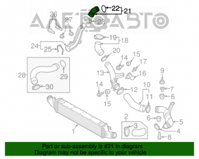 Furtun de aer dreapta pentru VW Tiguan 09-17 pentru turbina