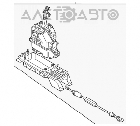 Schimbătorul de viteze automat cu cablu pentru VW Passat b7 12-15 SUA