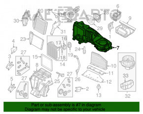 Arzător complet pentru VW Passat b7 12-15 USA fără climatizare