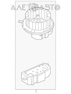 Мотор вентилятор печки VW Passat b7 12-15 USA
