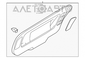 Обшивка крышки багажника VW Passat b8 16-19 USA черная, царапина