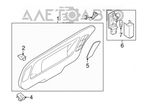 Decorație capac portbagaj VW Passat b8 16-19 USA negru, zgâriat