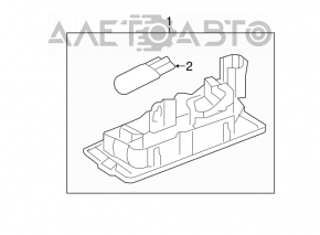 Lumina plăcuță hayon dreapta VW Tiguan 13-17 tip 3 nou original OEM