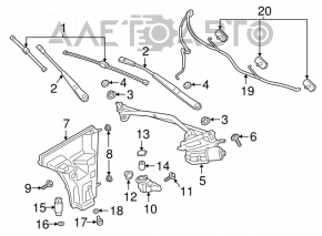 Motorul stropitorului de parbriz Audi A6 C7 12-18