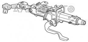 Coloana de direcție VW Passat b7 12-15 SUA fără mâner de reglare.