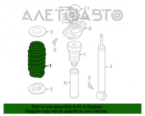 Arc spate dreapta VW Passat b8 16-19 SUA rigiditate alb-violet.