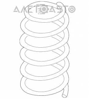 Arcul de suspensie frontal stânga VW Passat b7 12-15 SUA rigiditate portocaliu verde galben.