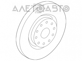 Placă de frână față stânga VW Tiguan 09-17