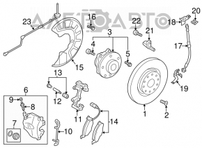 Placă de frână față stânga VW Passat b8 16-19 SUA 312/25mm