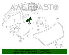 Камера заднего вида с ручкой и кнопкой открывания багажника VW Passat b8 16-19 USA