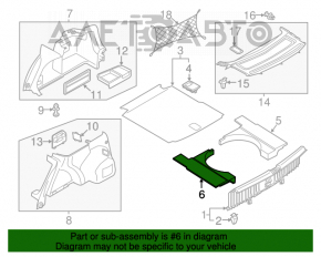 Пенопласт багажника левый VW Passat b8 16-19 USA надлом