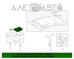 Plafonul de iluminare frontal pentru Lexus IS250 IS300 IS350 06-13 gri, sub trapă