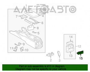 Cenusa de la consola din spate a masinii Lexus IS250 IS300 IS350 06-13