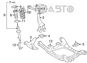 Цапфа передняя левая Lexus IS250 IS300 IS350 06-13 AWD новый OEM оригинал