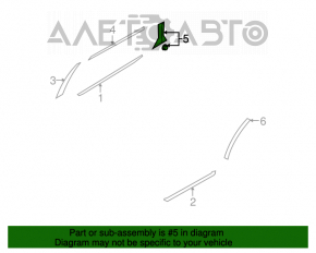 Panoul lateral spate stânga al ușii Nissan Murano z51 09-14