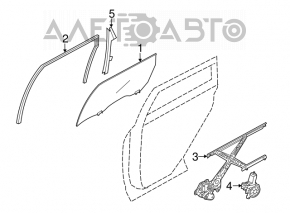 Стеклоподъемник механизм задний правый Nissan Murano z51 09-14