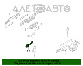 Limitatorul ușii din spate stânga Nissan Murano z51 09-14