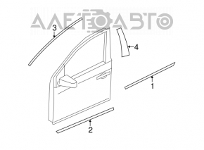 Moldură ușă-sticlă față dreapta centrală Nissan Murano z51 09-14