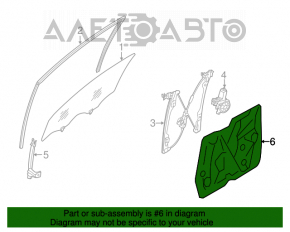 Placă de ridicare a geamului față stânga Nissan Murano z51 09-14