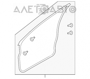 Уплотнитель двери передней правой Nissan Murano z51 09-14