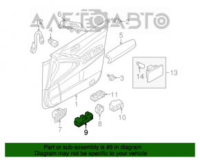 Controlul geamului electric din partea din față stânga Nissan Murano z51 09-14