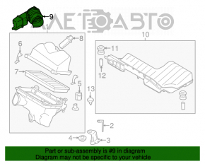 Tubul de admisie cu rezonator pentru Nissan Murano z51 09-14