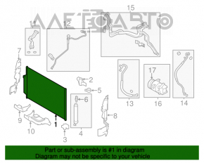 Радиатор кондиционера конденсер Nissan Murano z51 09-14