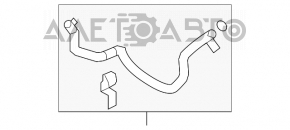 Трубка кондиционера компрессор-печка вторая Nissan Murano z51 09-14 OEM