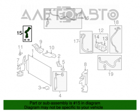 Tubul de aer condiționat scurt dublu Nissan Murano z51 09-14