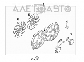 Крыльчатка вентилятора охлаждения левая Nissan Murano z51 09-14