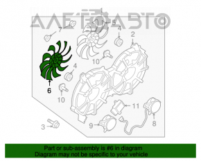 Paletele ventilatorului de răcire dreapta Nissan Murano z51 09-14