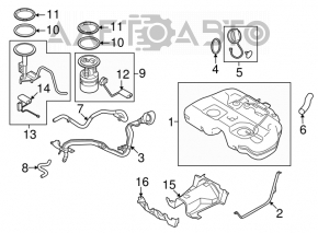 Pompă de combustibil, pompă de benzină Nissan Murano z51 09-14