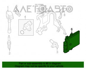 Блок ECU компьютер двигателя Nissan Murano z51 09-14 примят MEC116-010 E1 7Z18