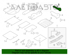 Capacul buzunarului portbagajului dreapta Nissan Murano z51 09-14 bej