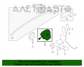 Airbag-ul din volanul șoferului pentru Nissan Murano z51 09-14, bej, cartuș ruginit.